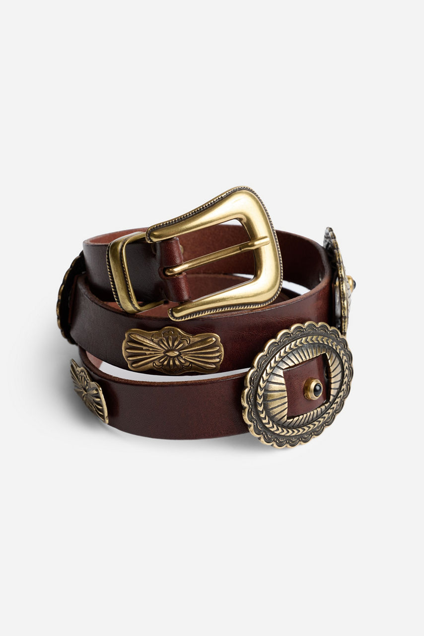 GUSCIO ITALIAN LEATHER CONCH BELT, , large image 4