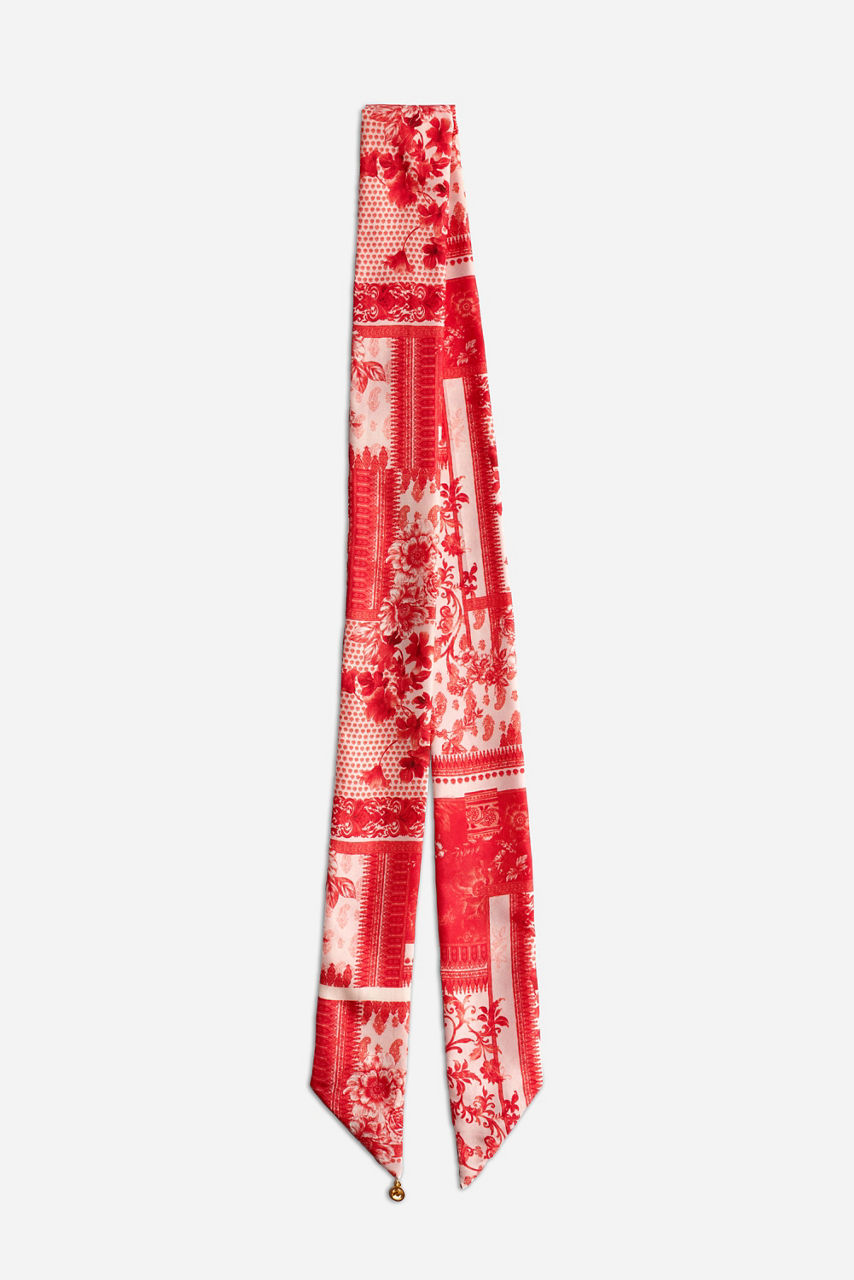 DIANTHA SANDY SILK SCARF, , large image 1