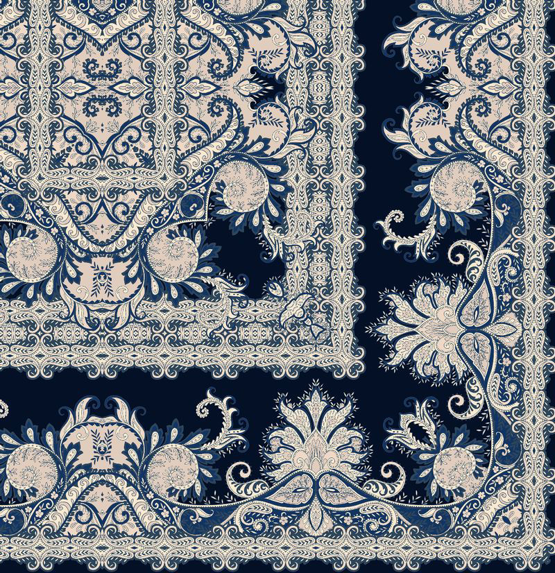 ROMAN PAISEY SILK SCARF, , swatch