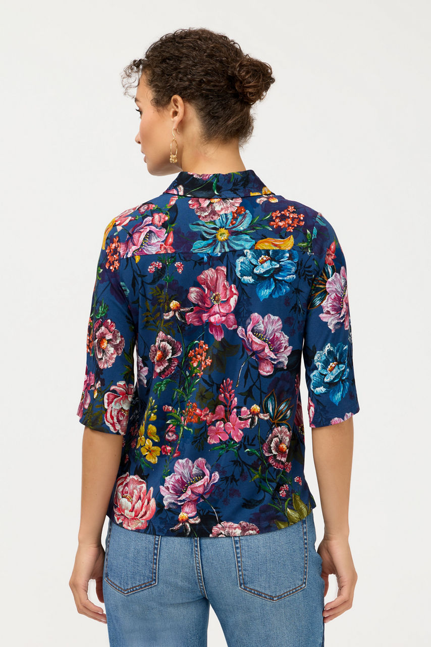 THE JANIE FAVORITE KIMONO SLEEVE BUTTON FRONT TOP, , large image 4