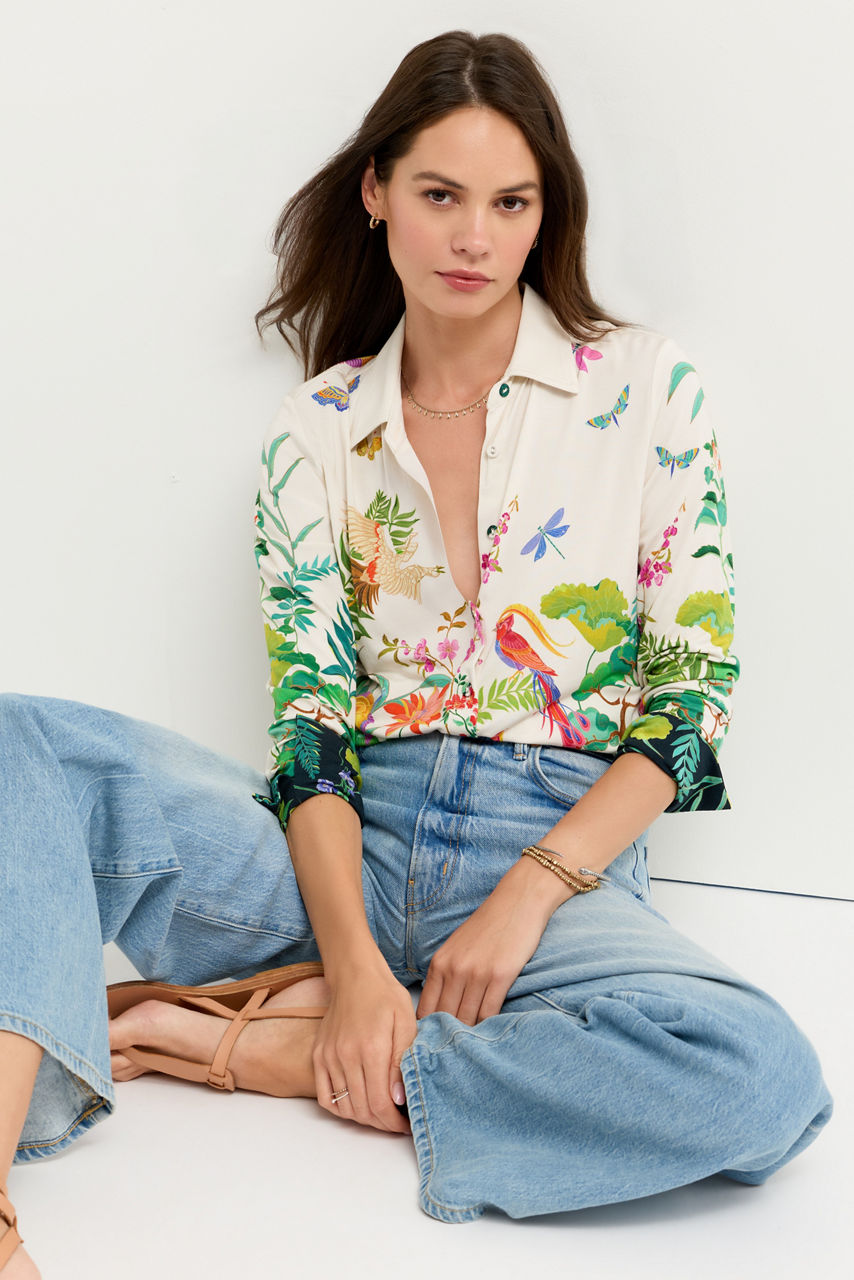 THE JANIE FAVORITE BUTTON FRONT SHIRT, , large image 5