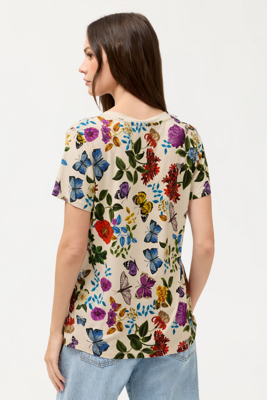 THE JANIE FAVORITE SHORT SLEEVE HENLEY TEE, , large image 3