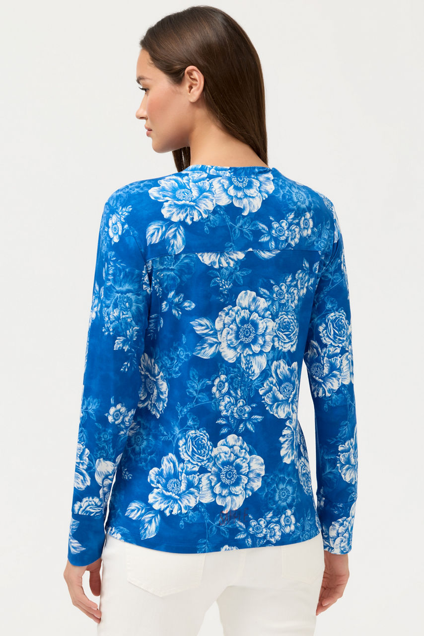 THE JANIE FAVORITE COLLARLESS BUTTON DOWN, , large image 4