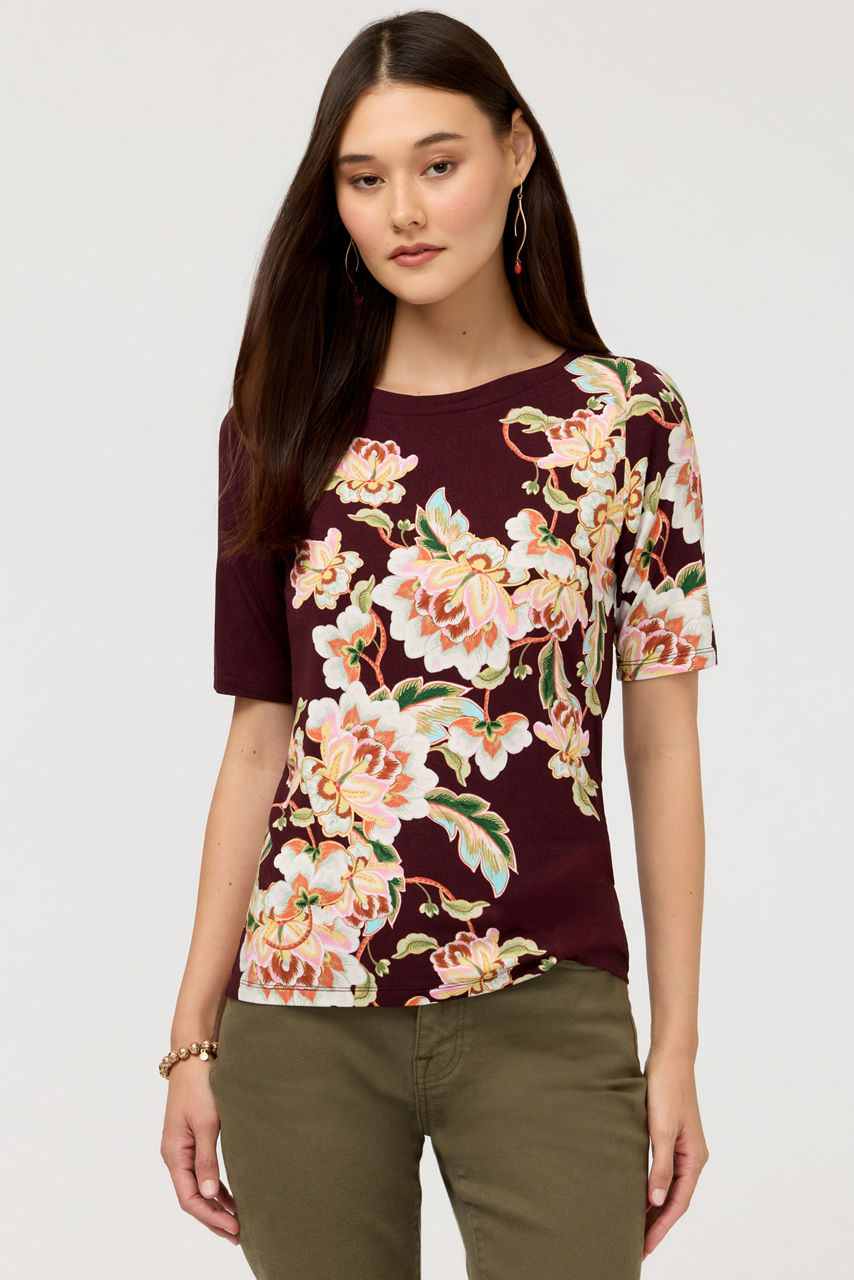 THE JANIE FAVORITE BOAT NECK TEE, , large image 1