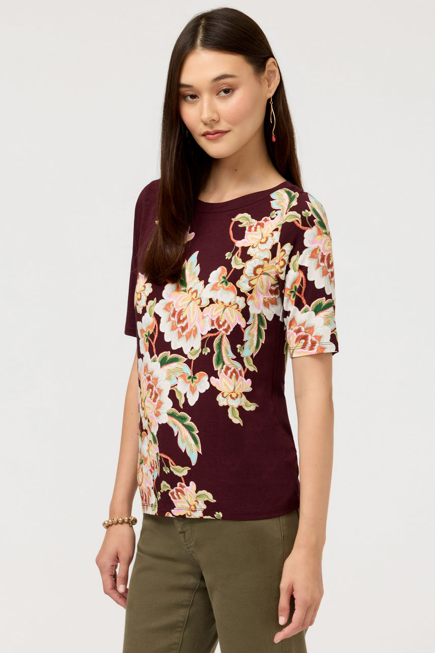THE JANIE FAVORITE BOAT NECK TEE, , large image 2