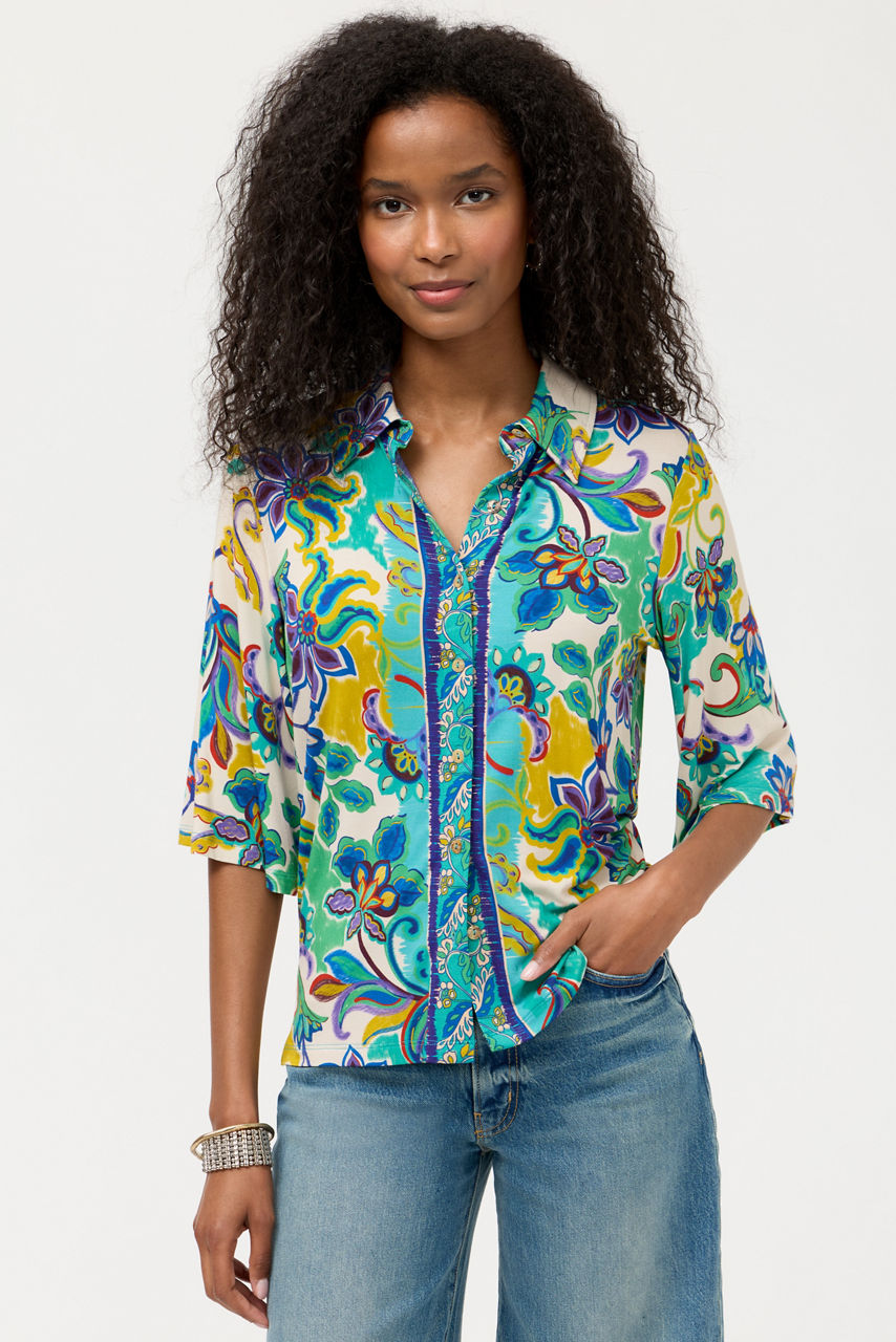 THE JANIE FAVORITE KIMONO SLEEVE BUTTON , , large image 1