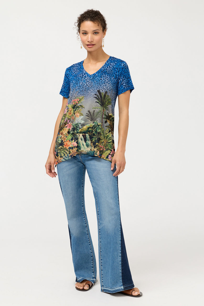 THE JANIE FAVORITE DRAPE TEE, , large image 3