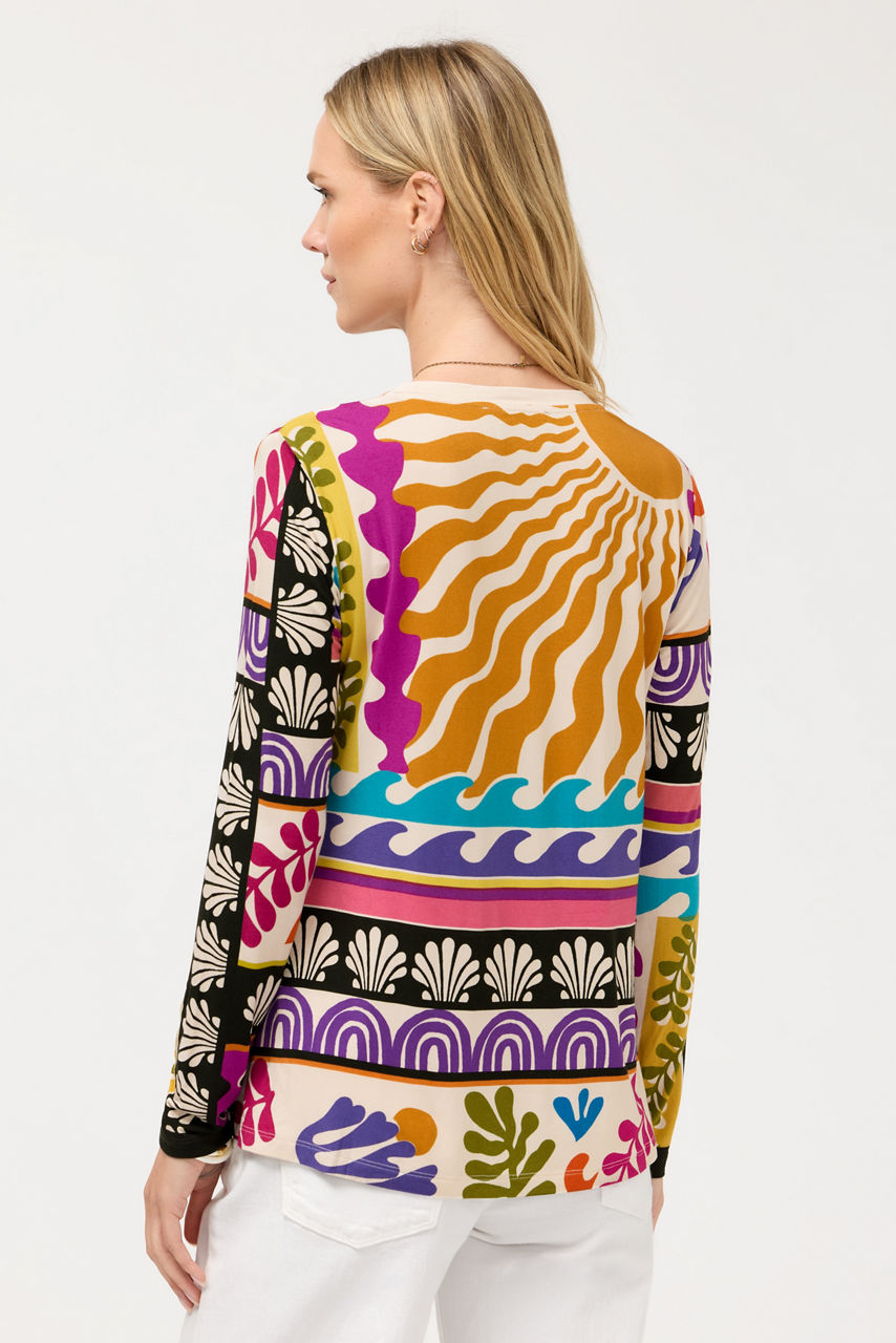 The Janie Favorite Long Sleeve Crew Neck Swing Tee, , large image 4