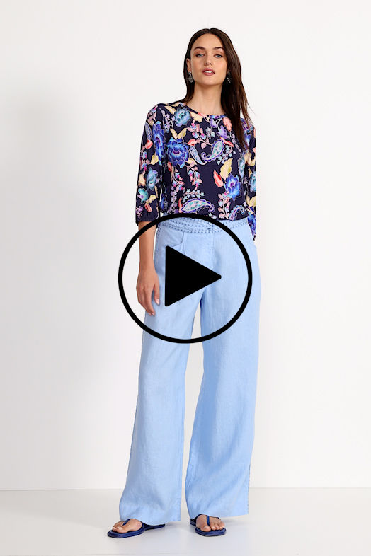 THE JANIE FAVORITE PUFF SLEEVE TOP, , large video