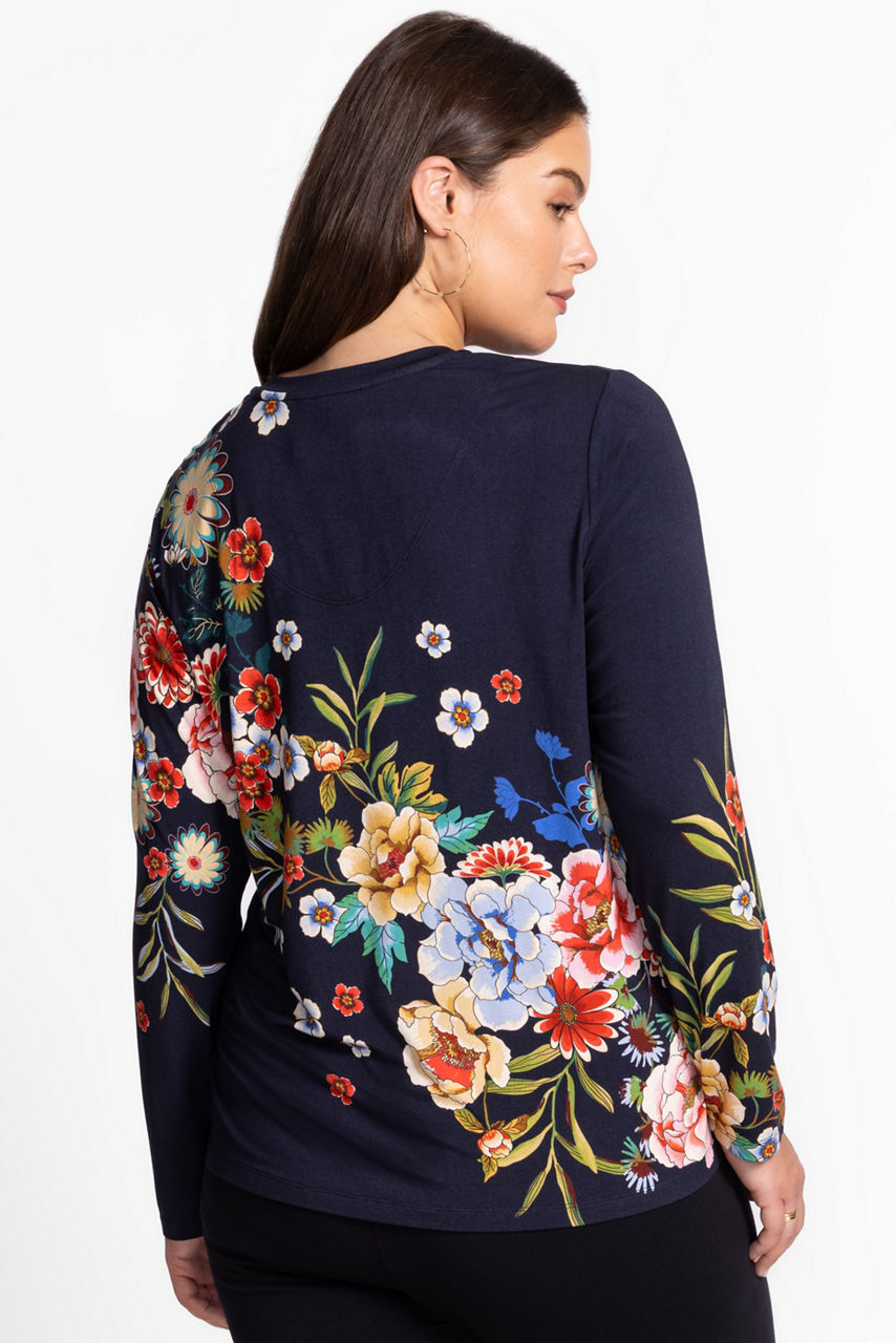 The Janie Favorite Long Sleeve V-Neck Tee, , large image 3