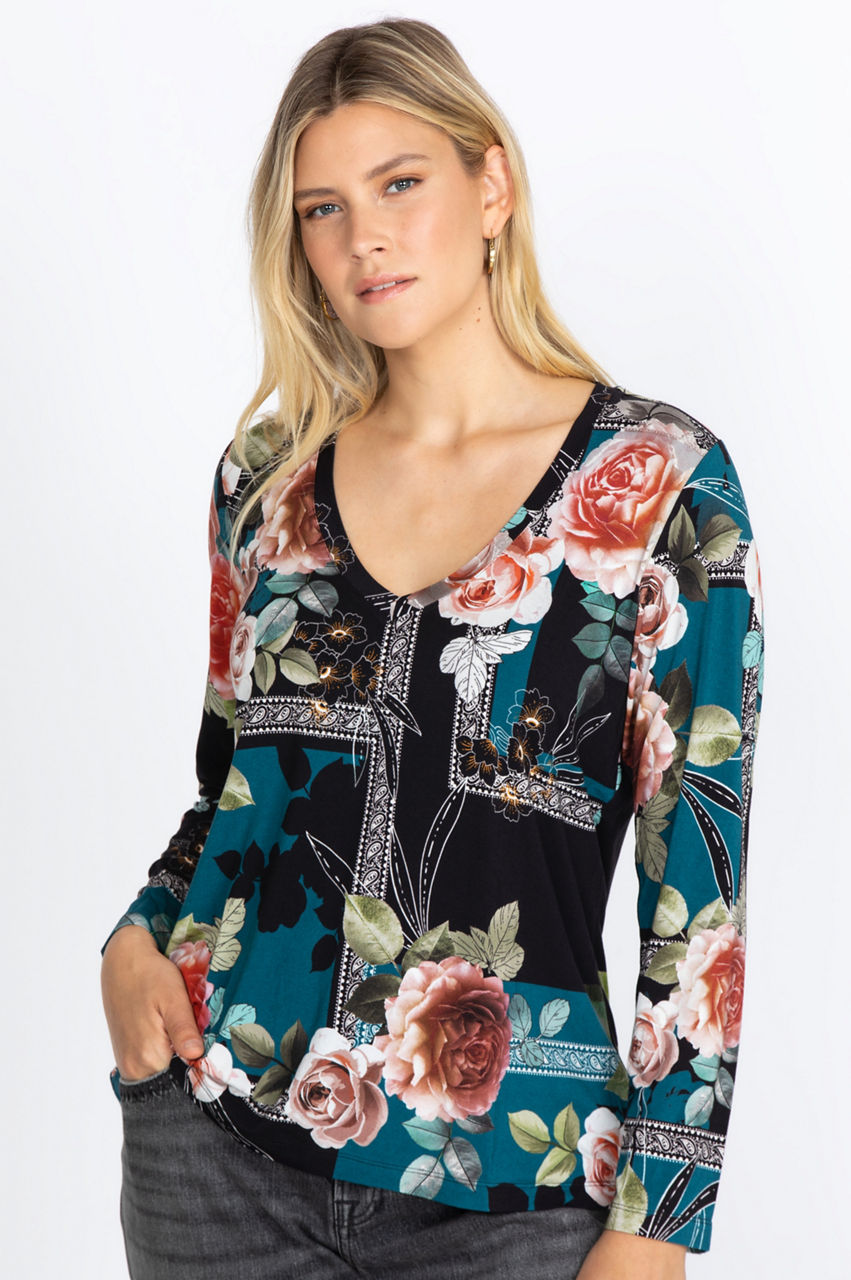 The Janie Favorite Long Sleeve V-Neck Tee