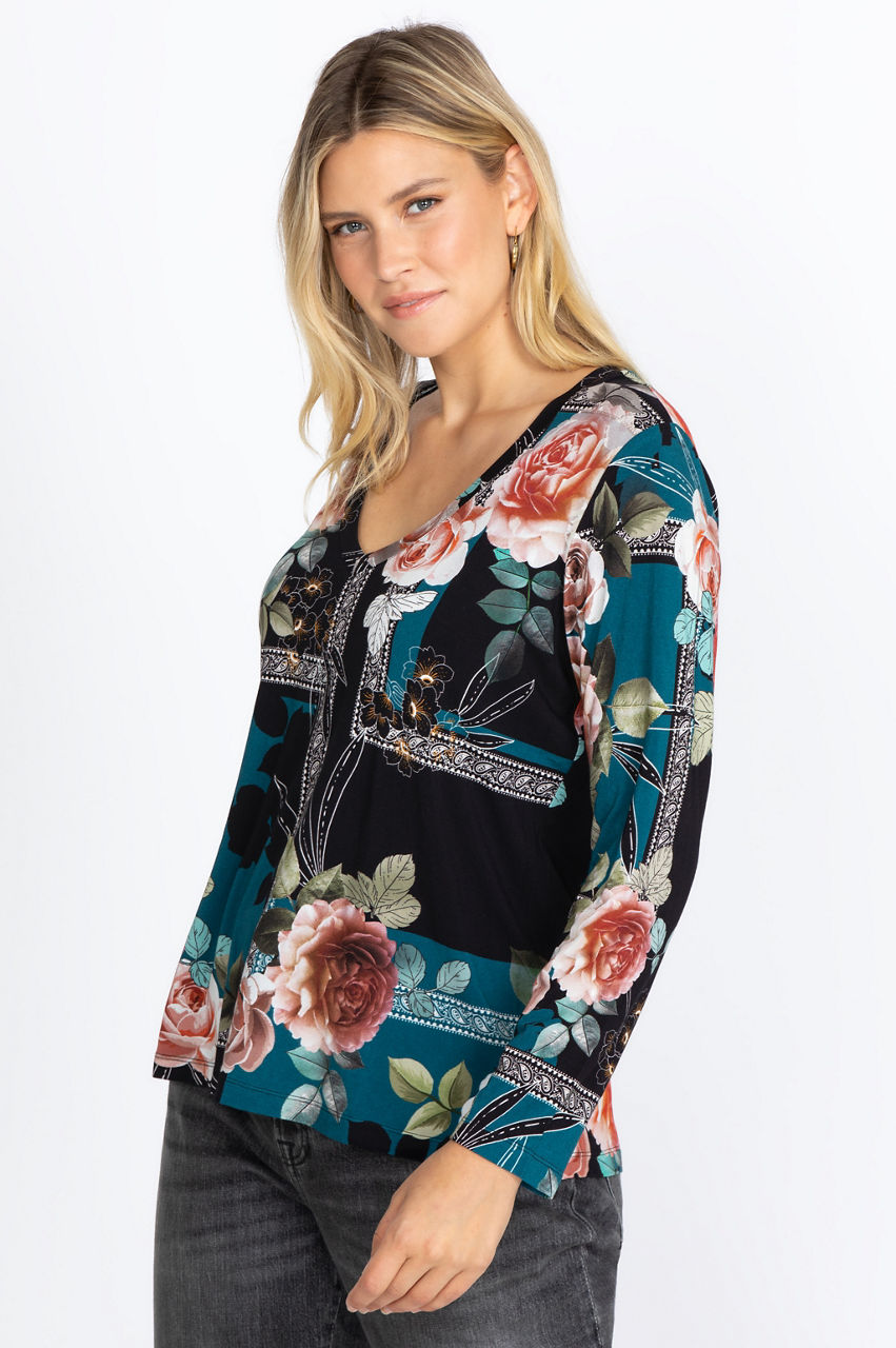 The Janie Favorite Long Sleeve V-Neck Tee - thumbnail 3