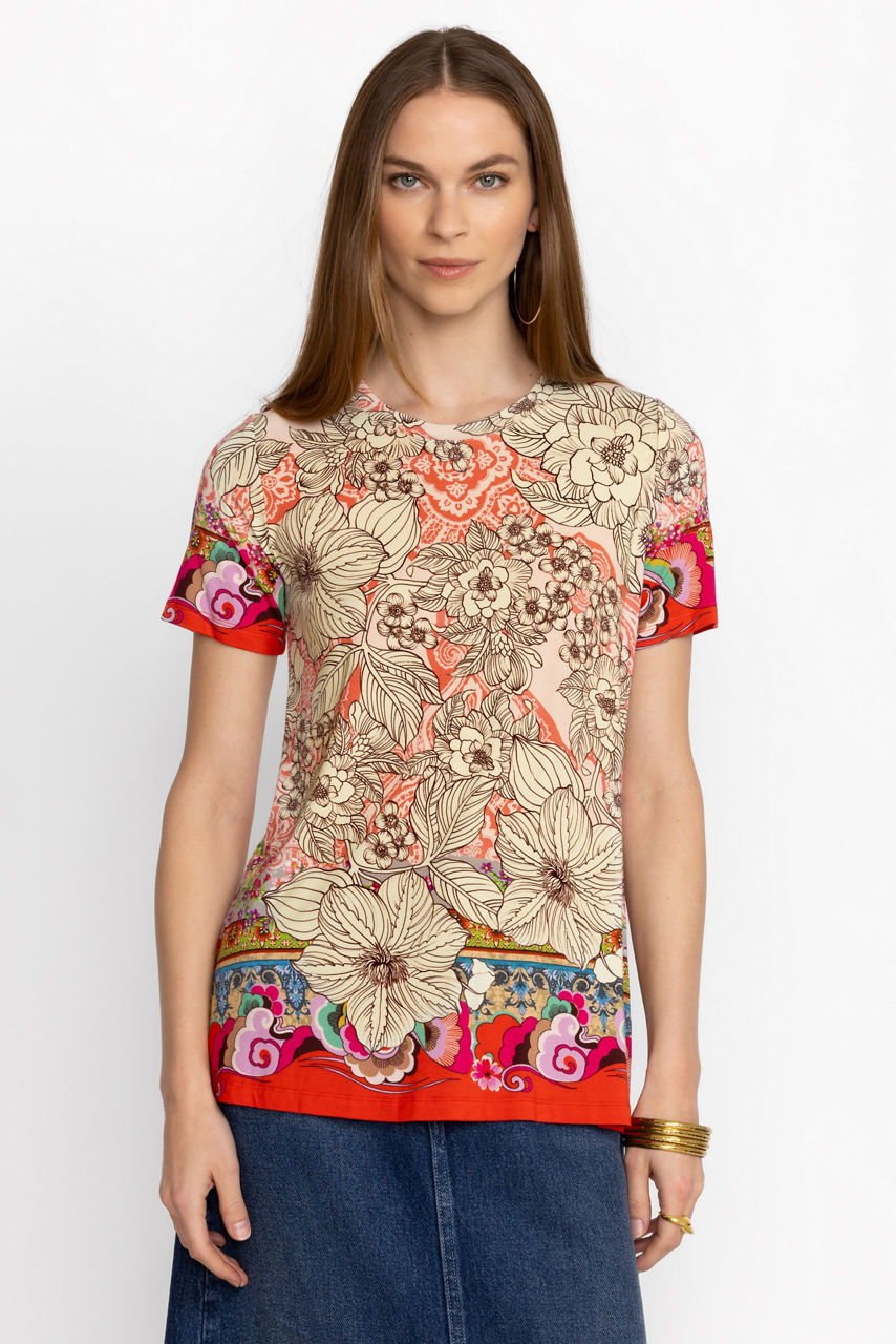 The Janie Favorite Short Sleeve Crew Neck Swing Tee, , large image 3