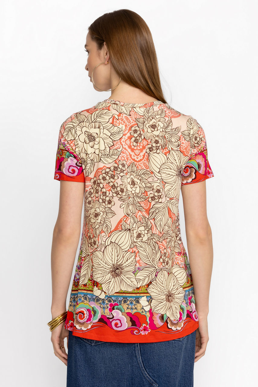 Buy The Janie Favorite Short Sleeve Crew Neck Swing Tee | Johnny Was