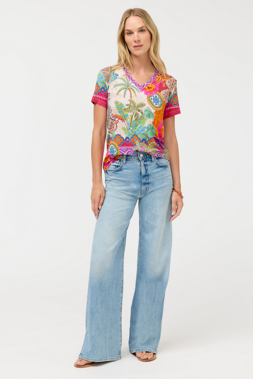 The Janie Favorite Short Sleeve V-Neck Tee, , large image 4