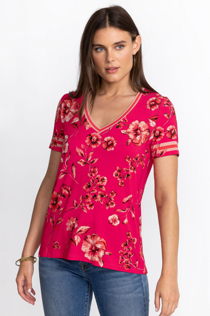 Buy The Janie Favorite Short Sleeve V-Neck Tee | Johnny Was