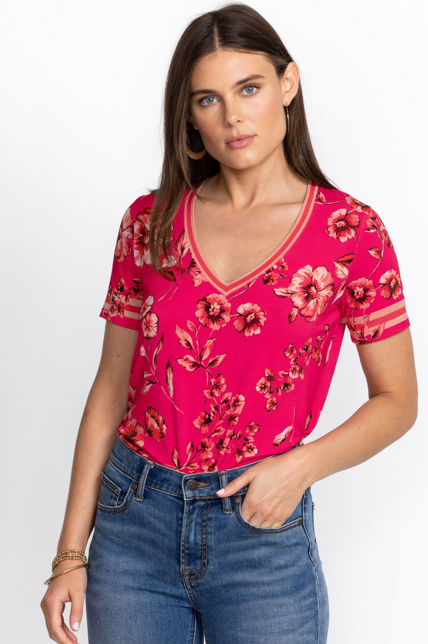 Buy The Janie Favorite Short Sleeve V-Neck Tee | Johnny Was
