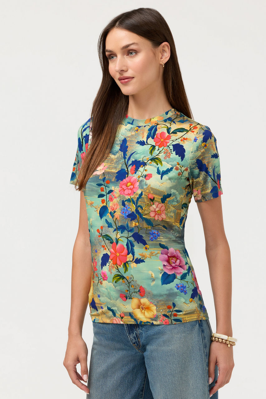 The Janie Favorite Short Sleeve Crew Neck Tee, , large image 2