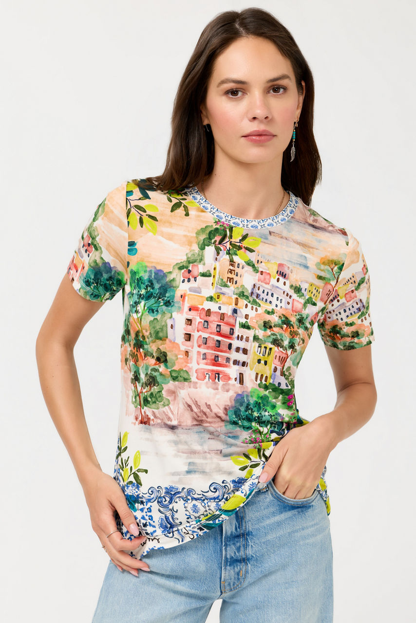 The Janie Favorite Short Sleeve Crew Neck Tee, , large image 1