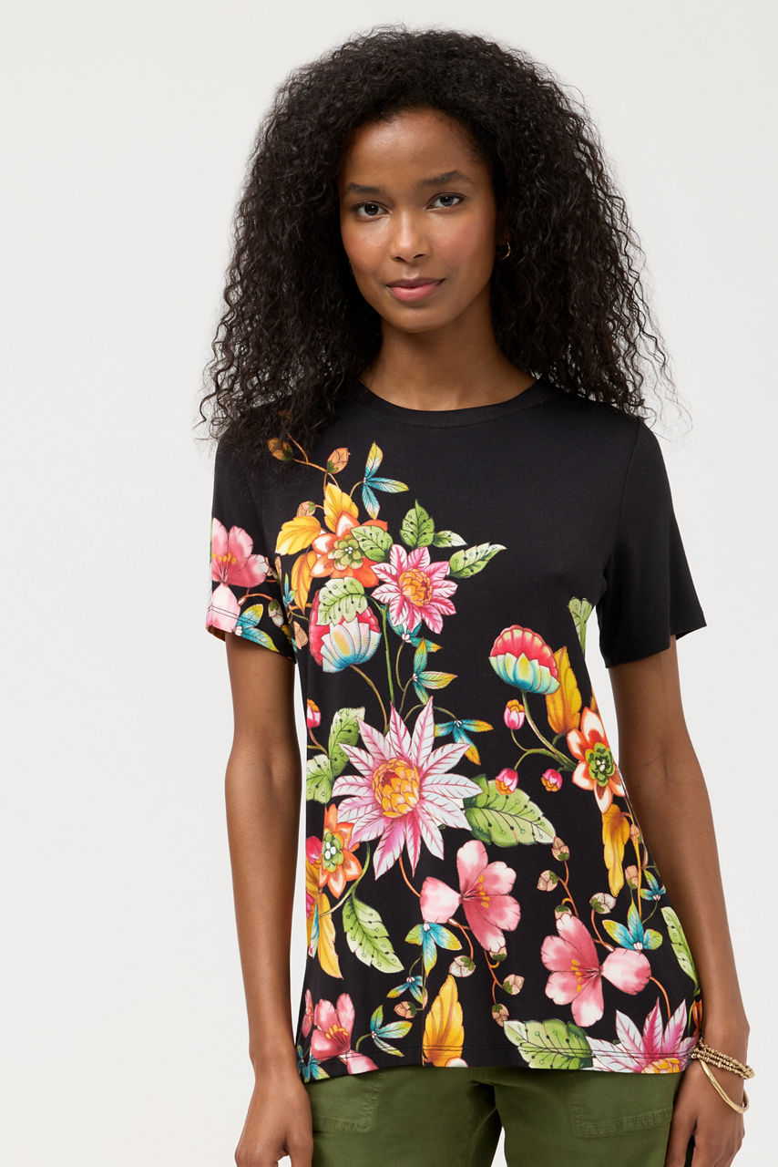 The Janie Favorite Short Sleeve Crew Neck Tee, , large image 2