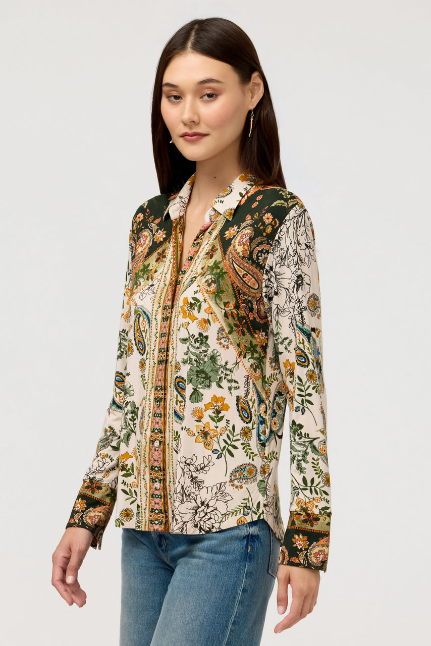 THE JANIE FAVORITE BUTTON FRONT SHIRT, , large image 1