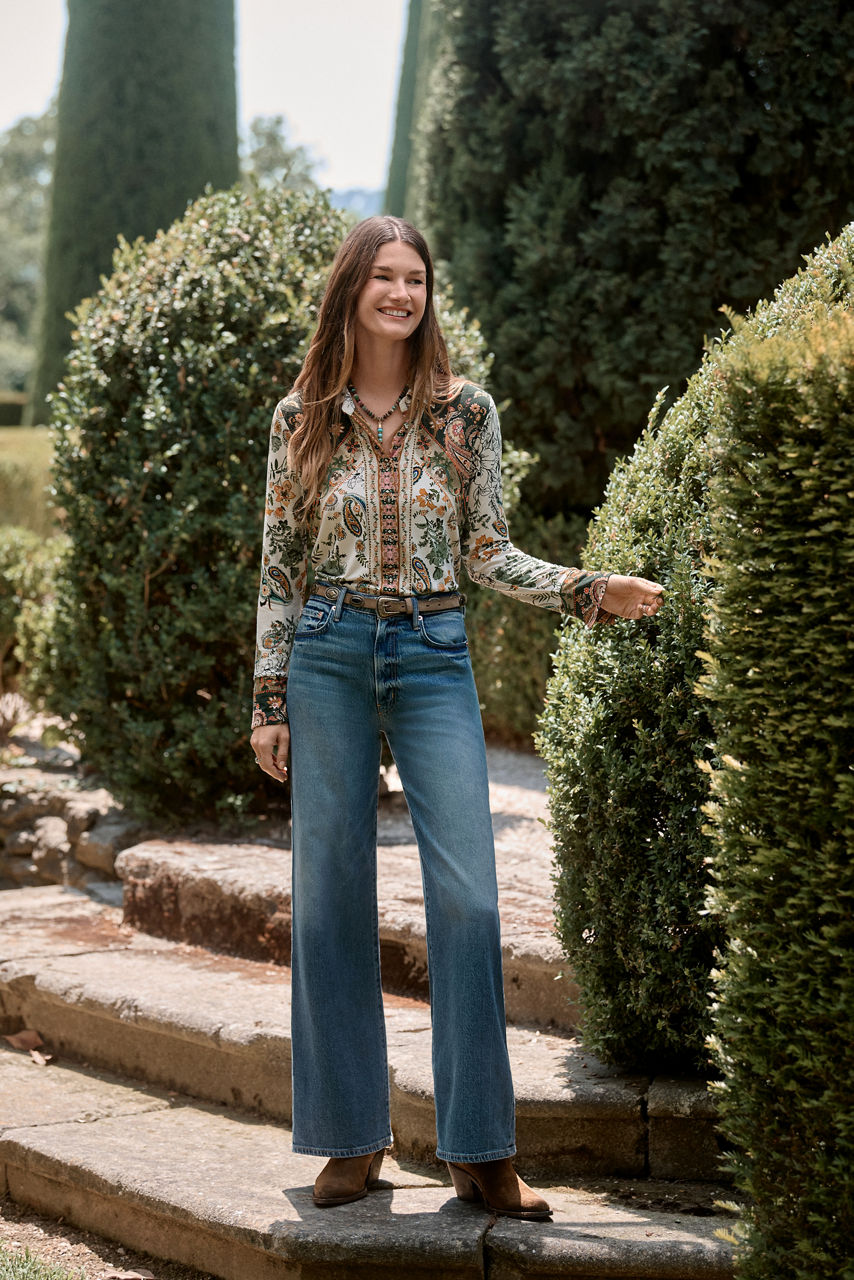 THE JANIE FAVORITE BUTTON FRONT SHIRT, , large image 5