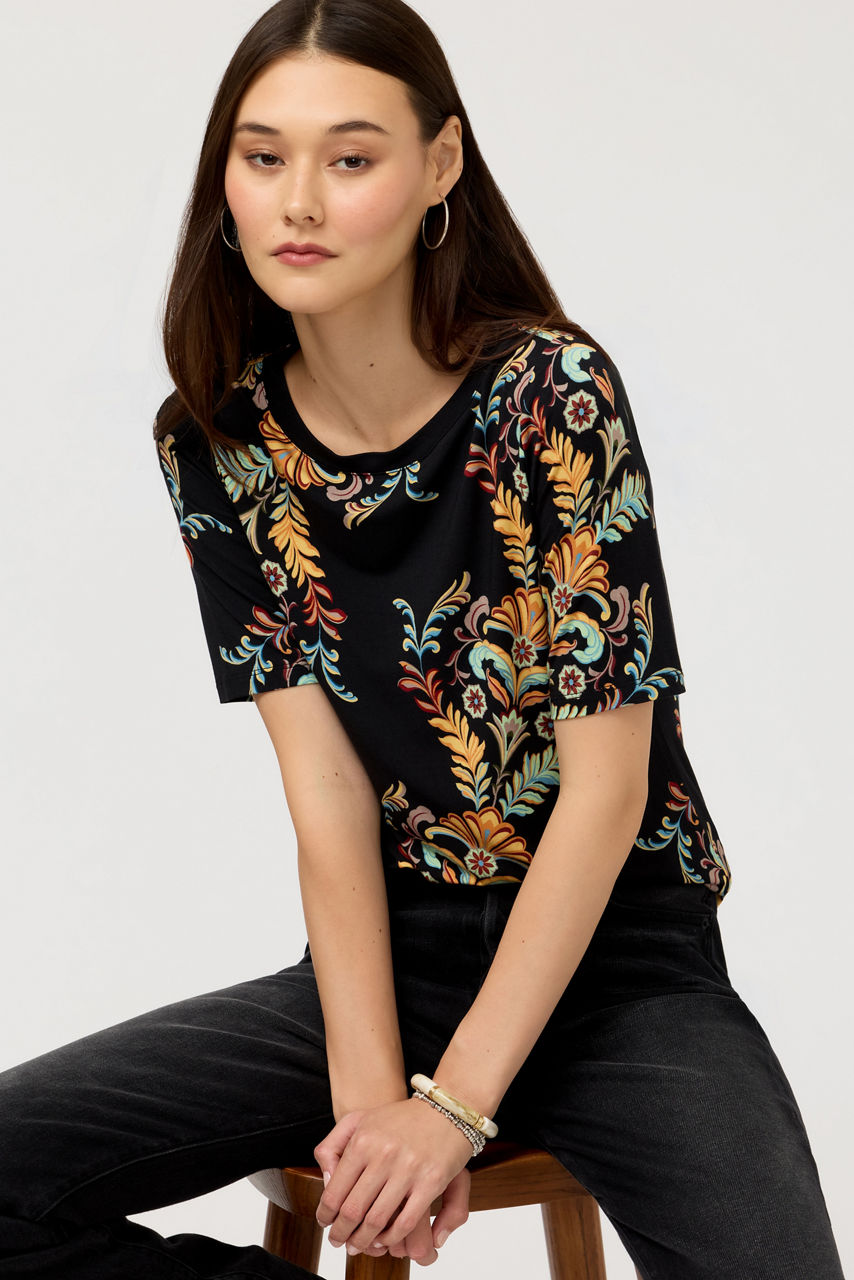 THE JANIE FAVORITE BOAT NECK TEE, , large image 1