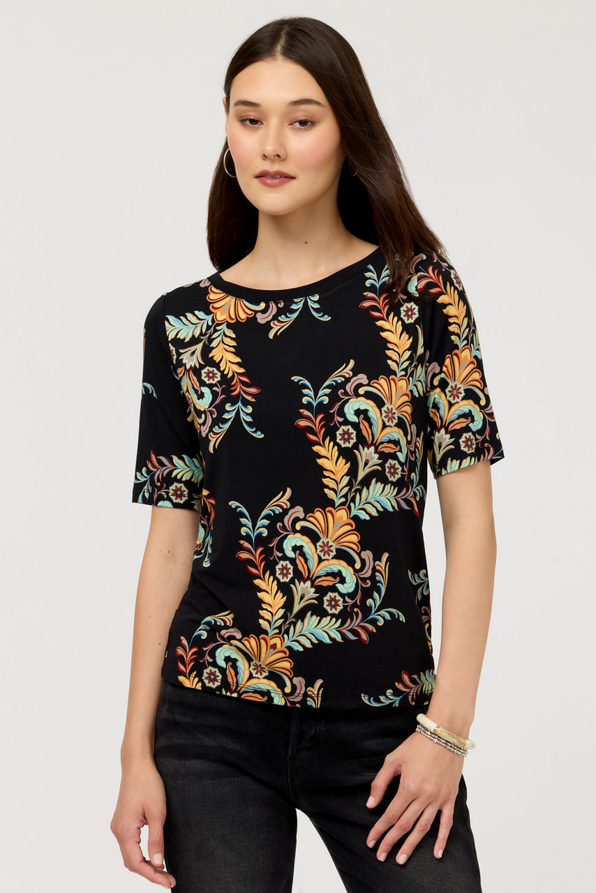 THE JANIE FAVORITE BOAT NECK TEE, , large image 2