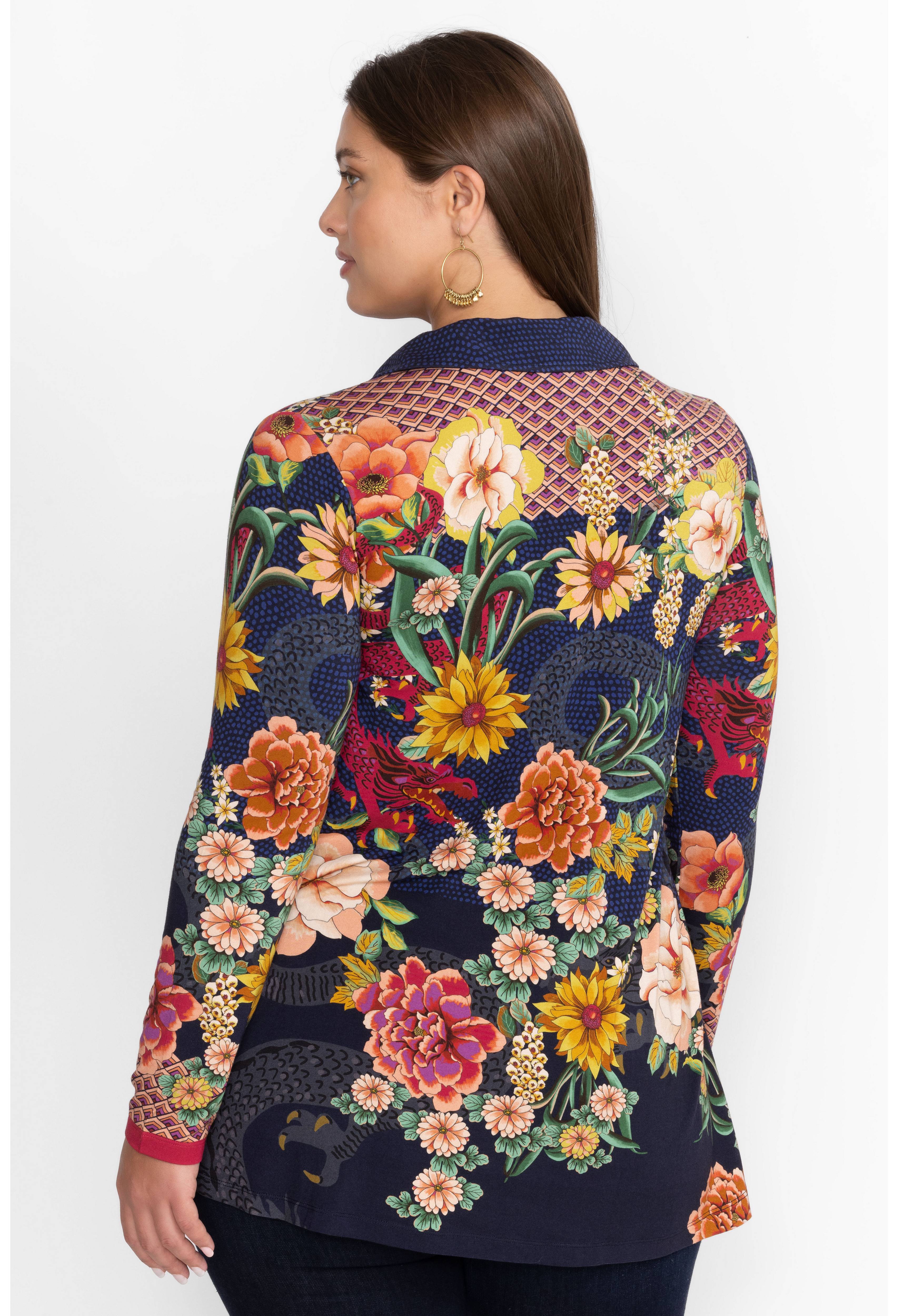 Buy THE JANIE FAVORITE LONG SLEEVE POLO SWING TUNIC | Johnny Was Buy THE JANIE FAVORITE LONG SLEEVE POLO SWING TUNIC | Johnny Was