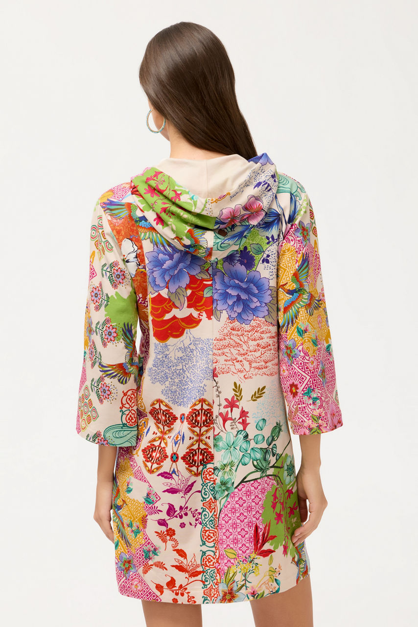 FRENCH TERRY BAJA SWEATSHIRT DRESS, , large image 3