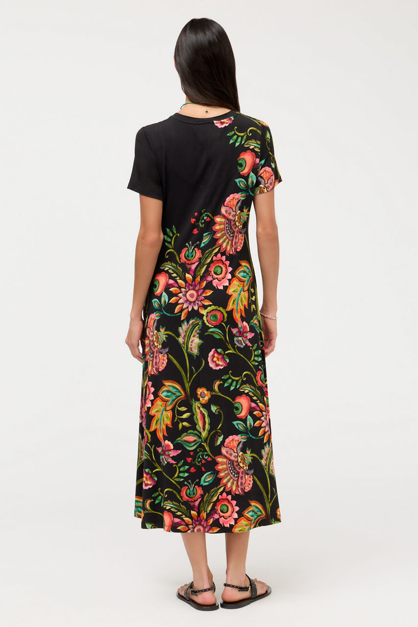THE JANIE FAVORITE V-NECK CAP SLEEVE DRESS, , large image 3