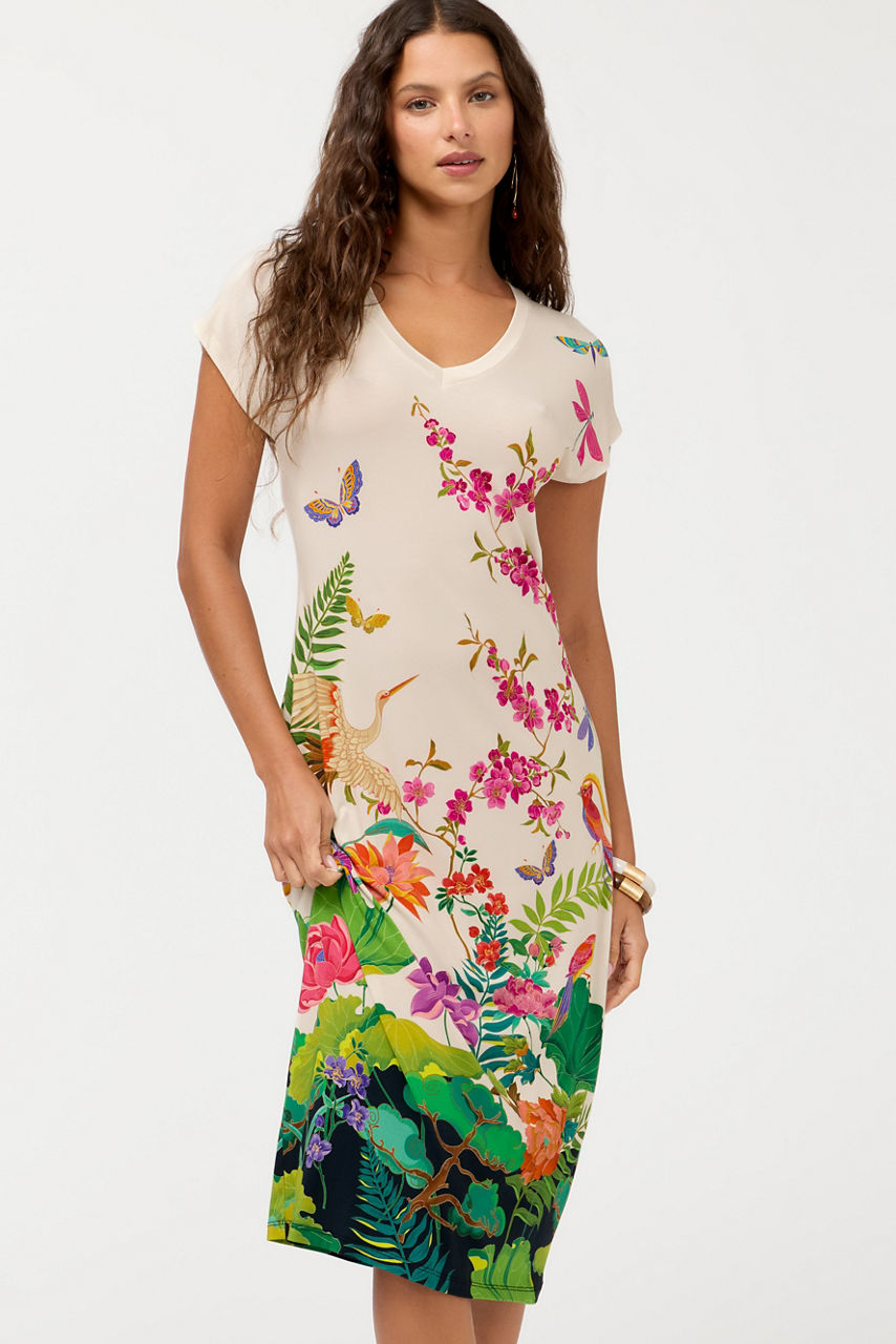 THE JANIE FAVORITE RELAXED KNIT DRESS, , large image 1