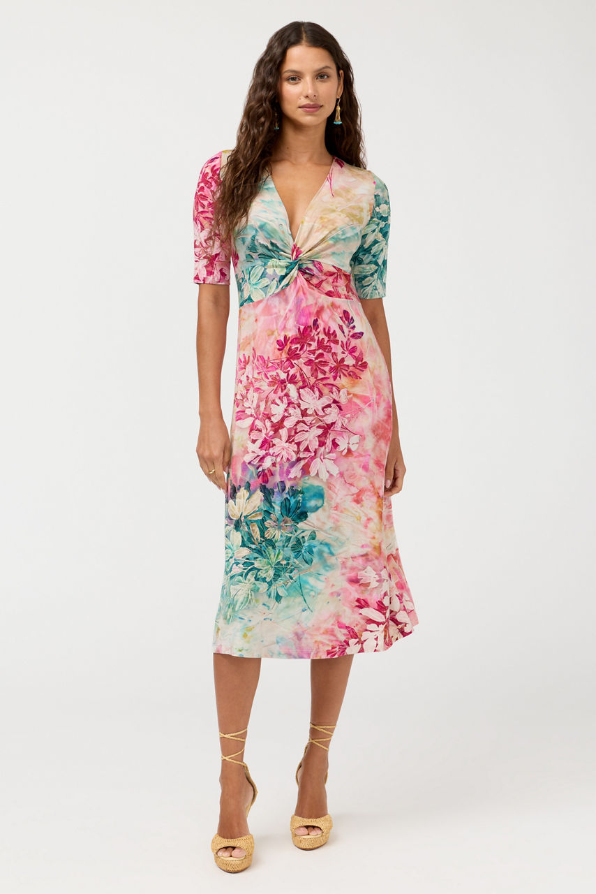 THE JANIE FAVORITE TWIST FRONT MIDI SWIN, , large image 1