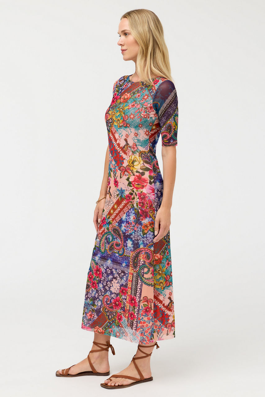 ASTRID MESH MIDI DRESS, , large image 2