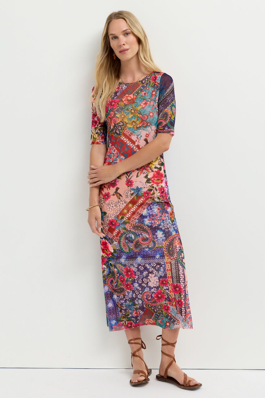 ASTRID MESH MIDI DRESS, , large image 3