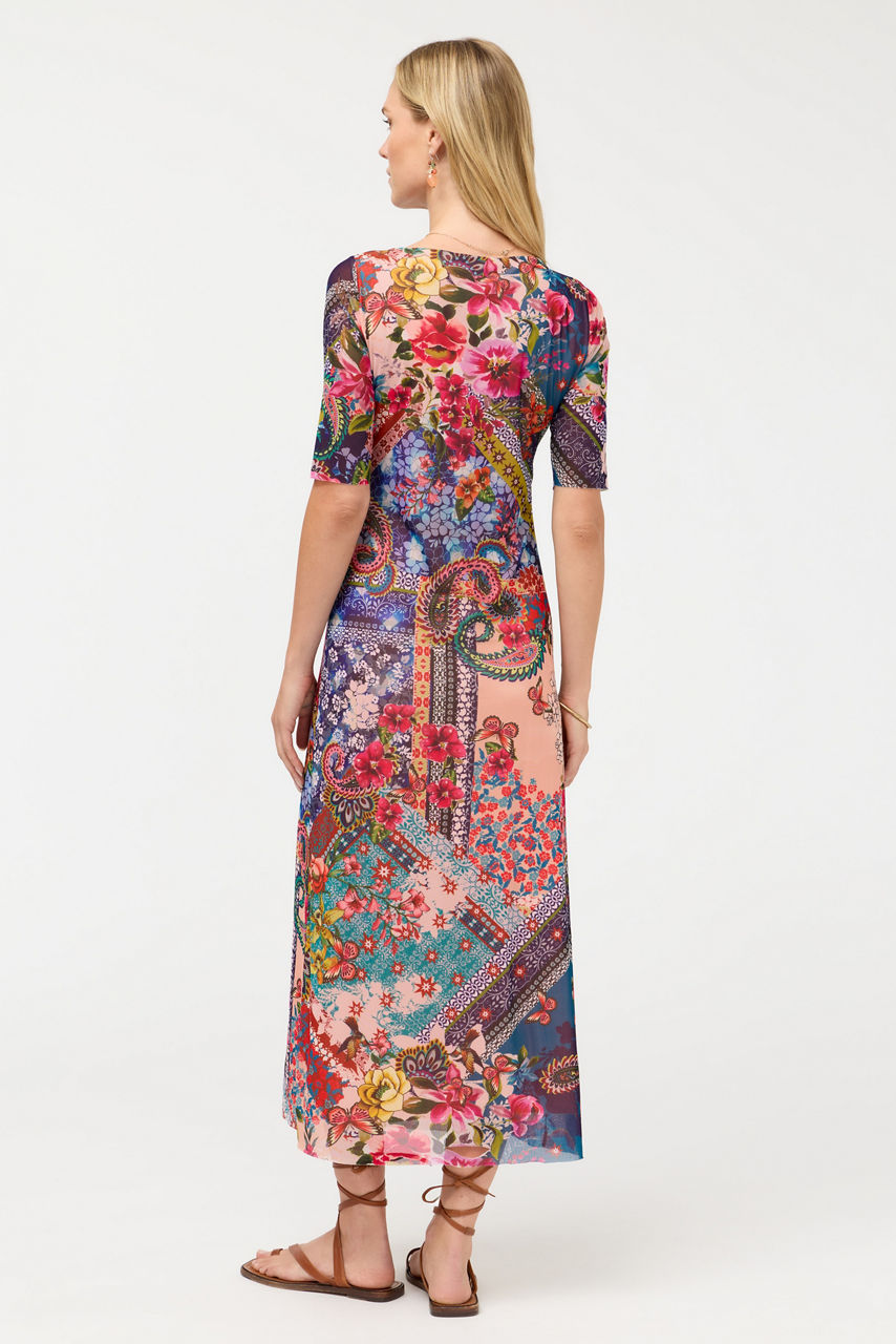 ASTRID MESH MIDI DRESS, , large image 4