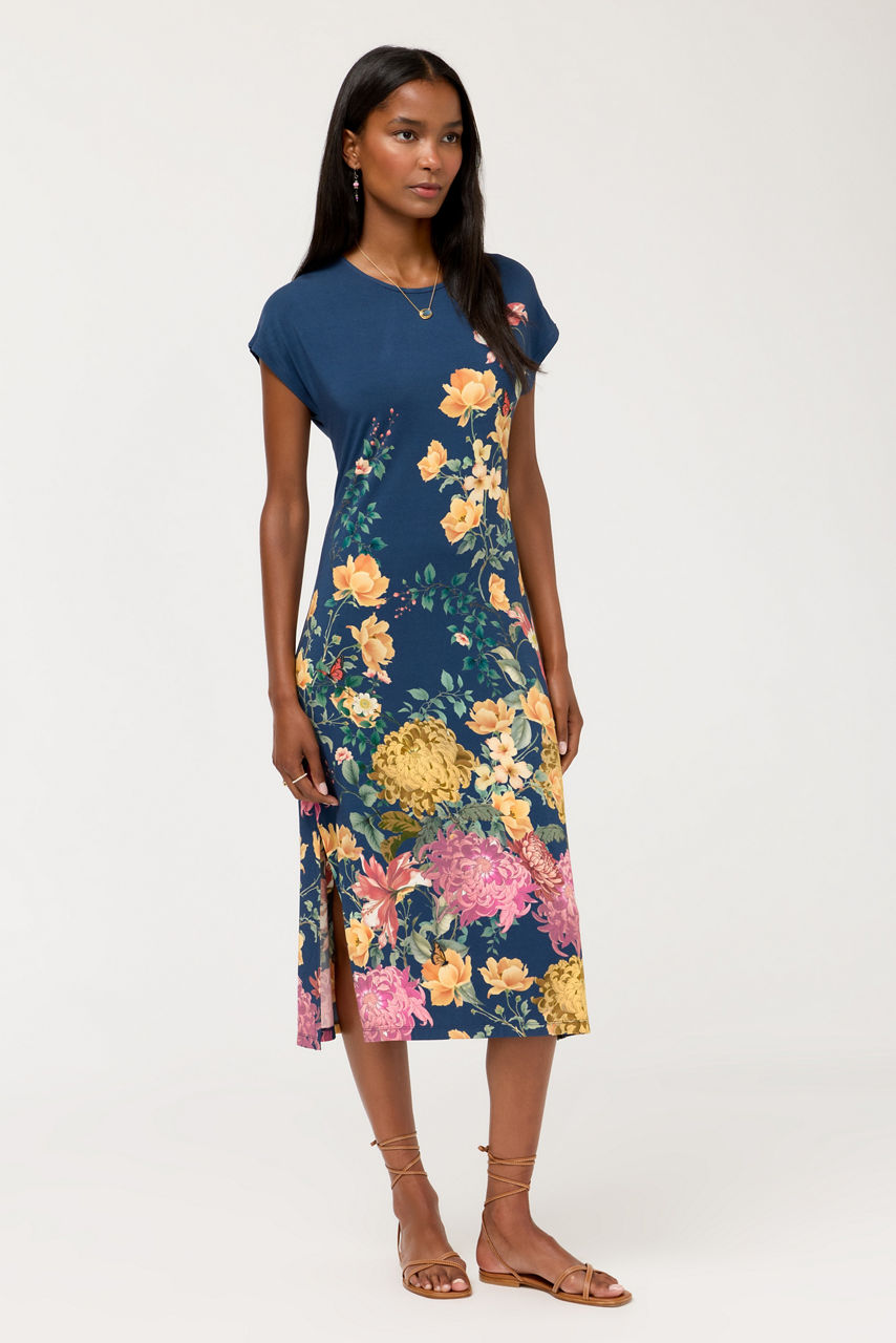 THE JANIE FAVORITE KEYHOLE TEE DRESS, , large image 2