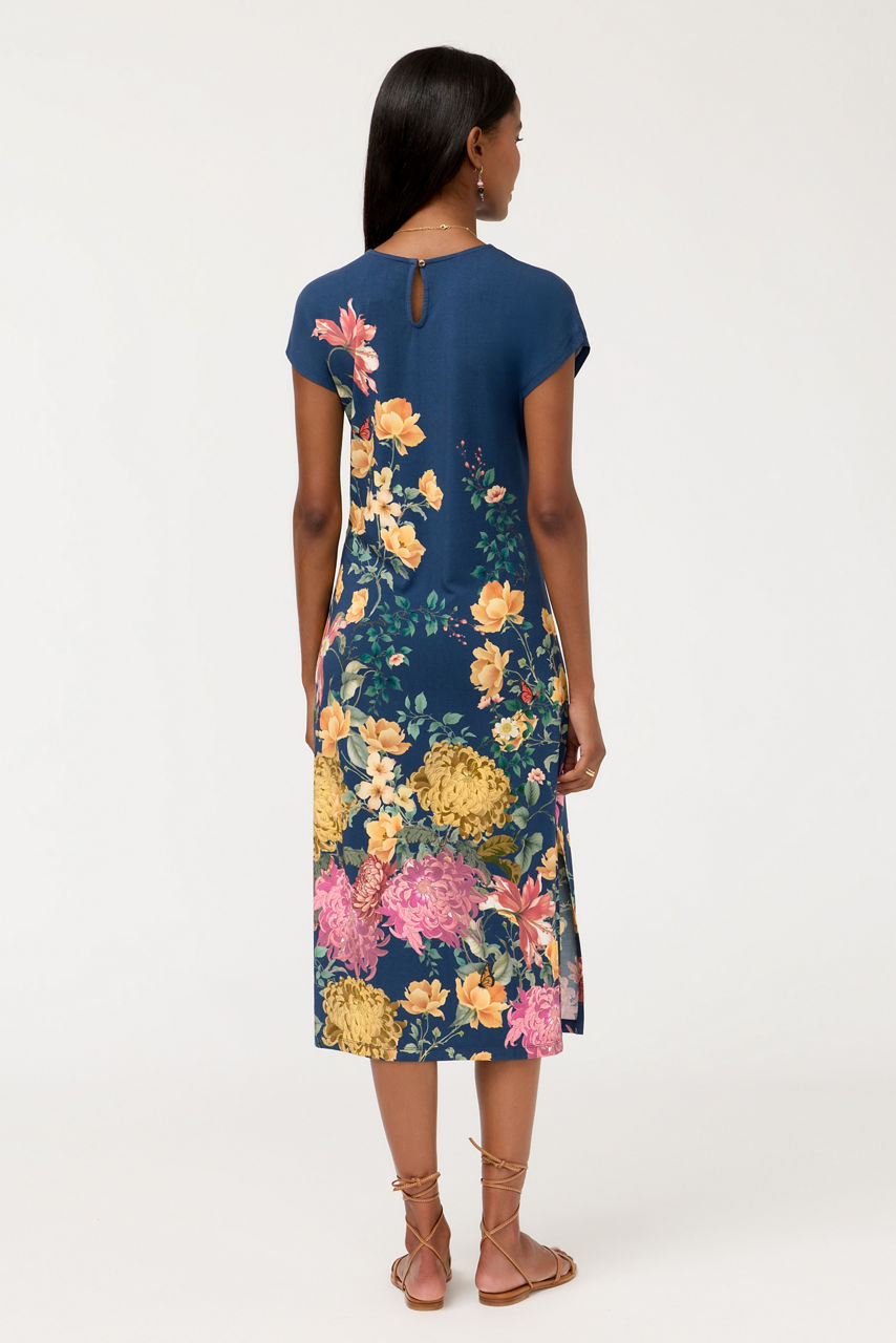 THE JANIE FAVORITE KEYHOLE TEE DRESS, , large image 3