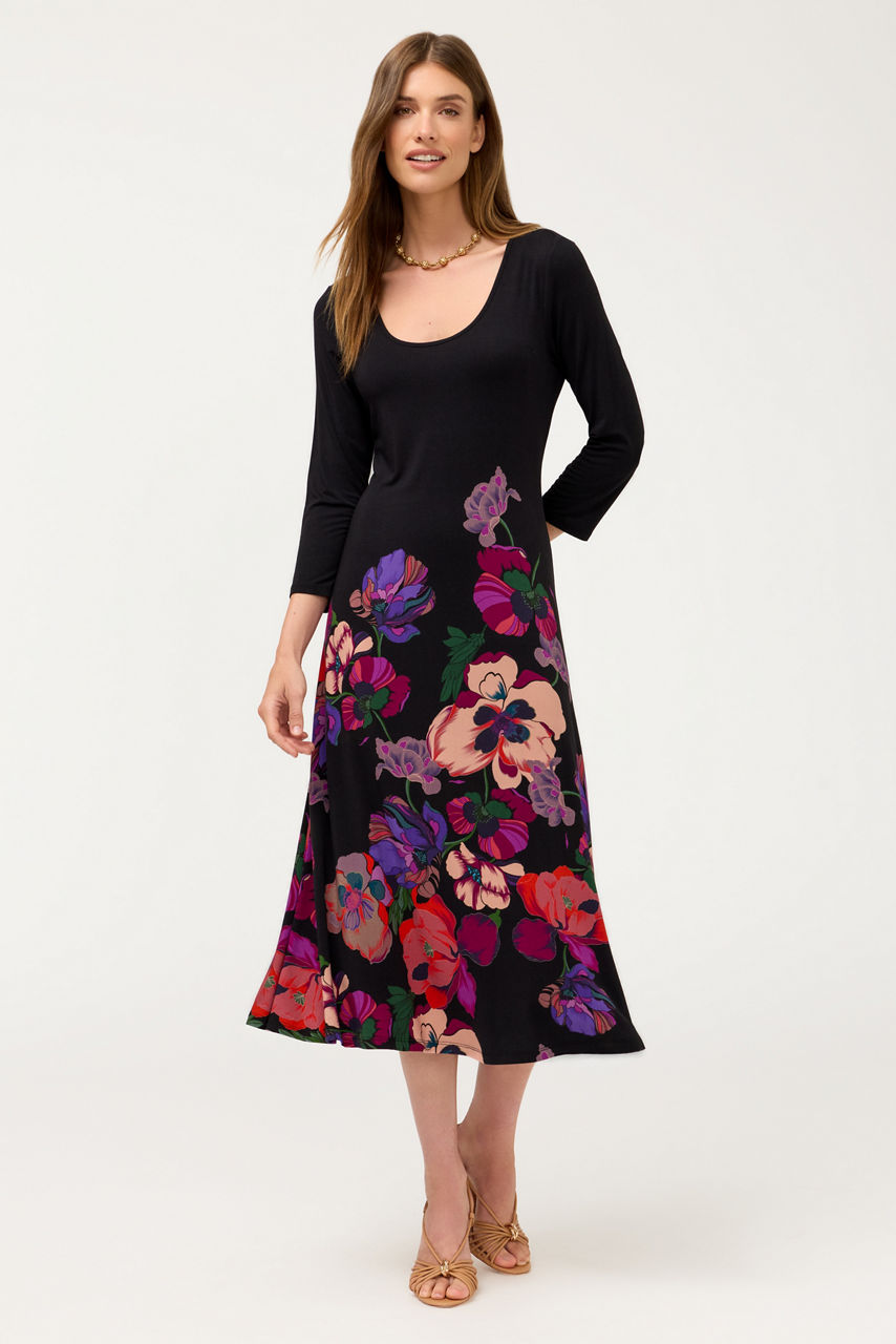 THE JANIE FAVORITE 3/4 SLEEVE SCOOP NECK, , large image 1