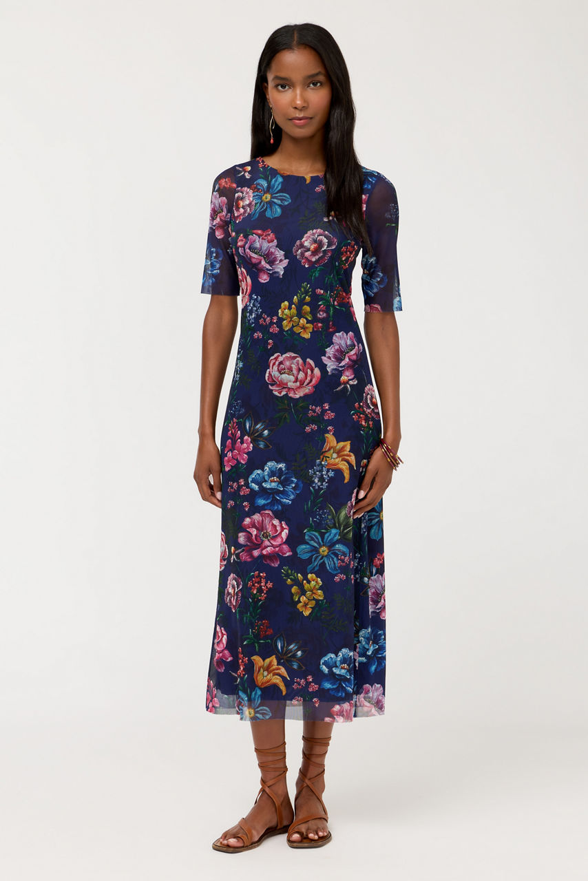 ASTRID MESH MIDI DRESS, , large image 1