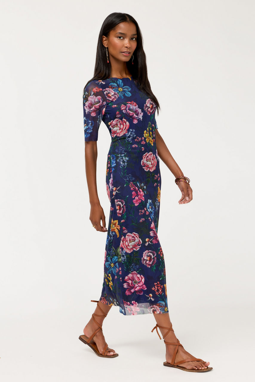 ASTRID MESH MIDI DRESS, , large image 2