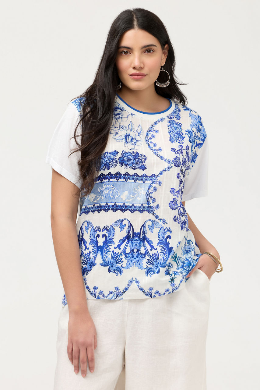 MIXED MEDIA T-SHIRT, , large image 1