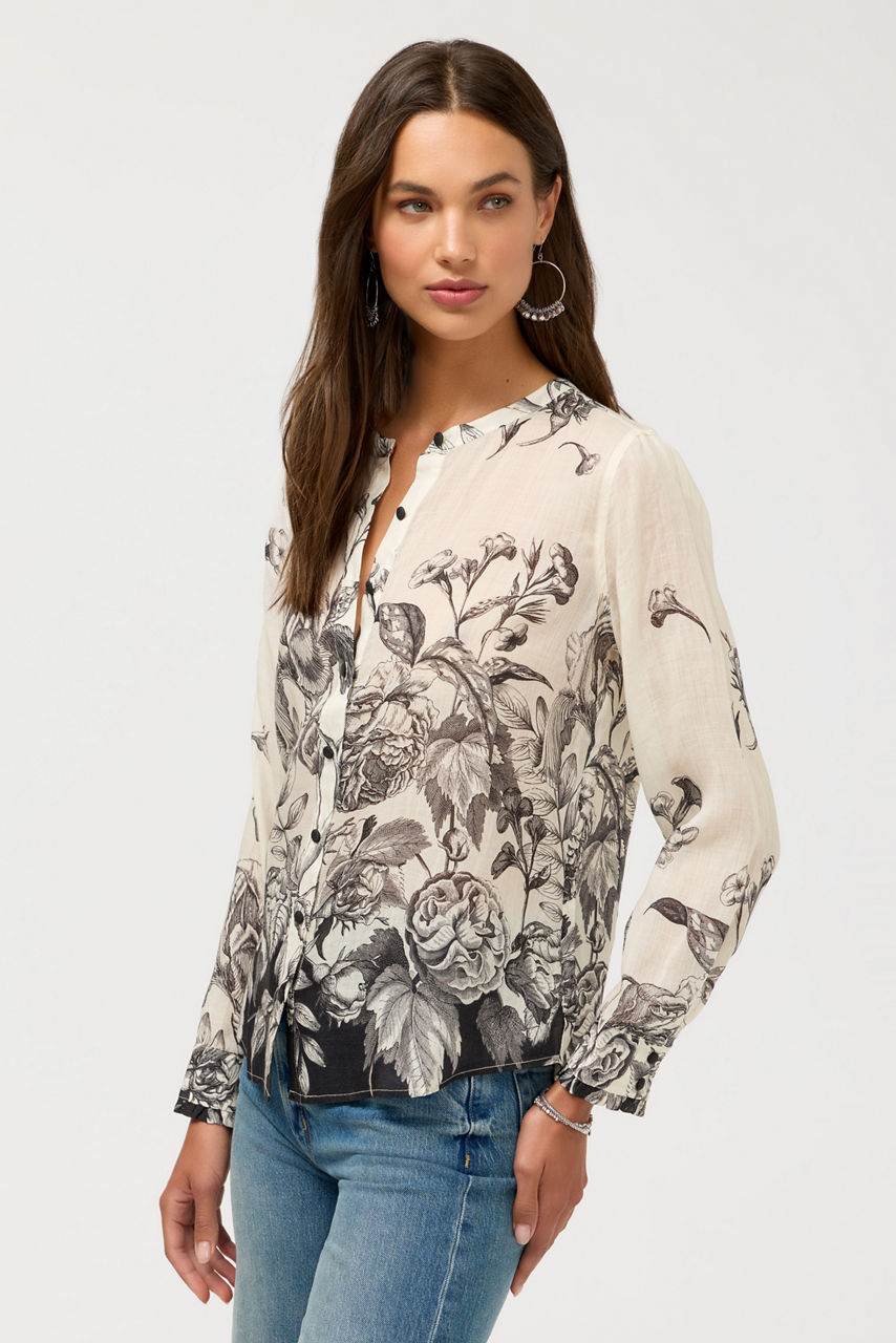 RUFFLE CUFF BLOUSE, , large image 2