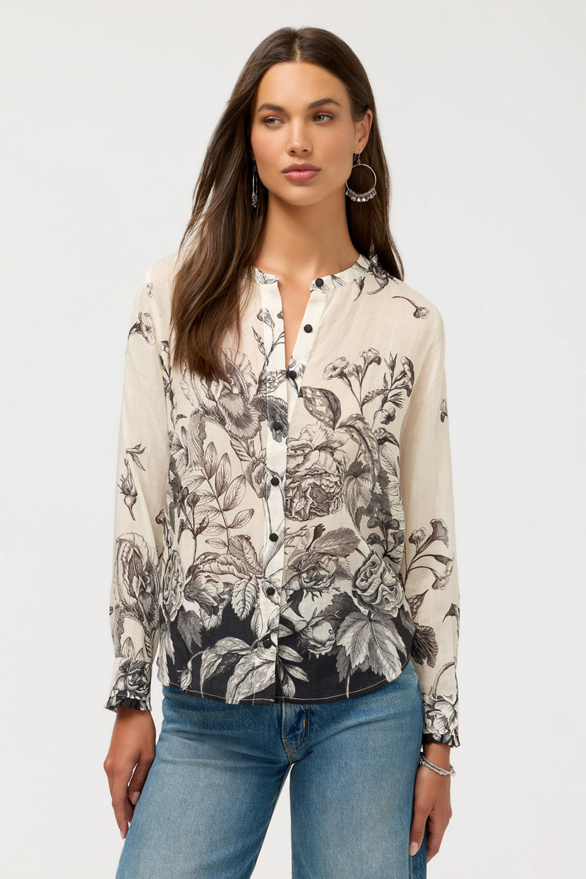 RUFFLE CUFF BLOUSE, , large image 3