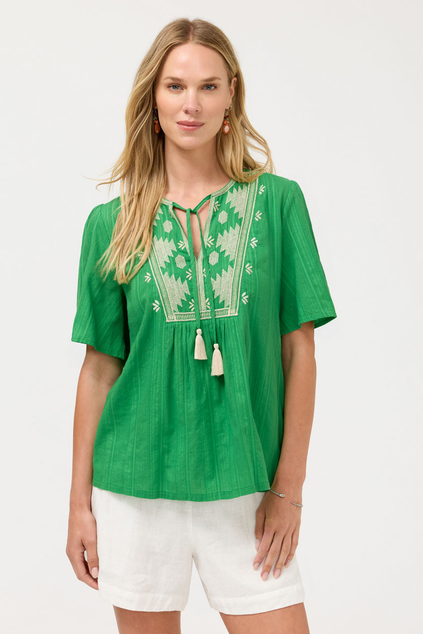 3/4 SLEEVE PRAIRIE BLOUSE, , large image 1