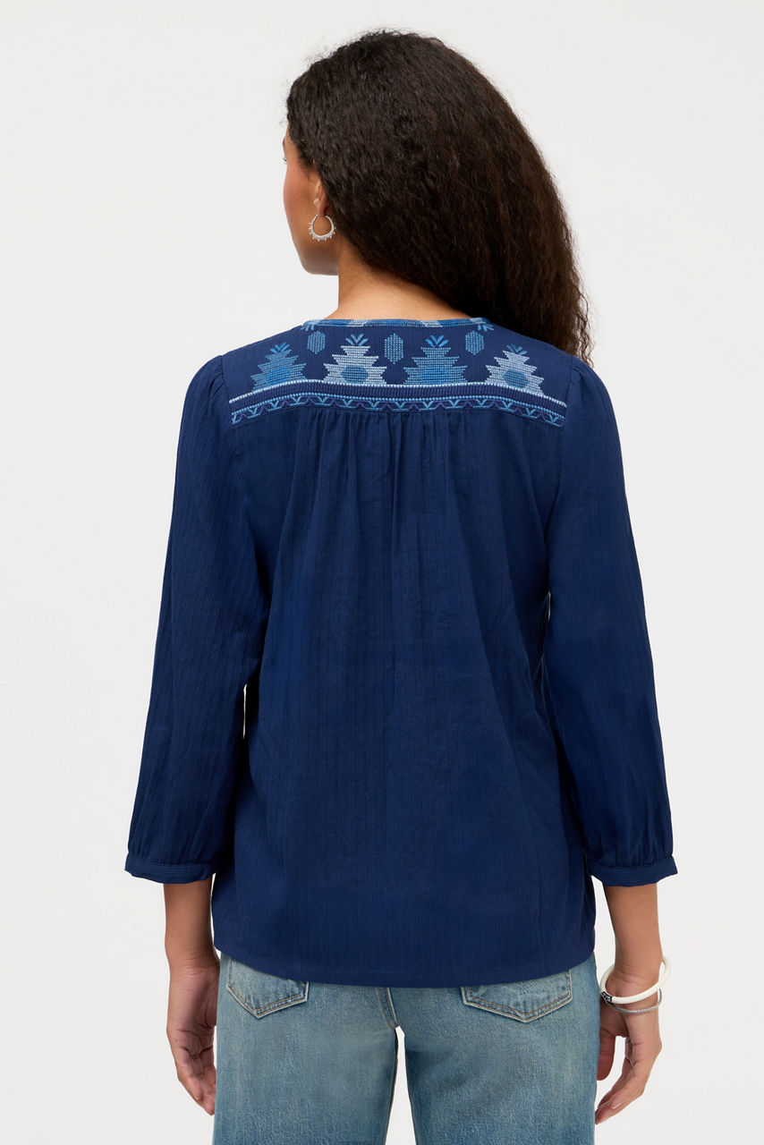 3/4 SLEEVE PRAIRIE BLOUSE, , large image 4