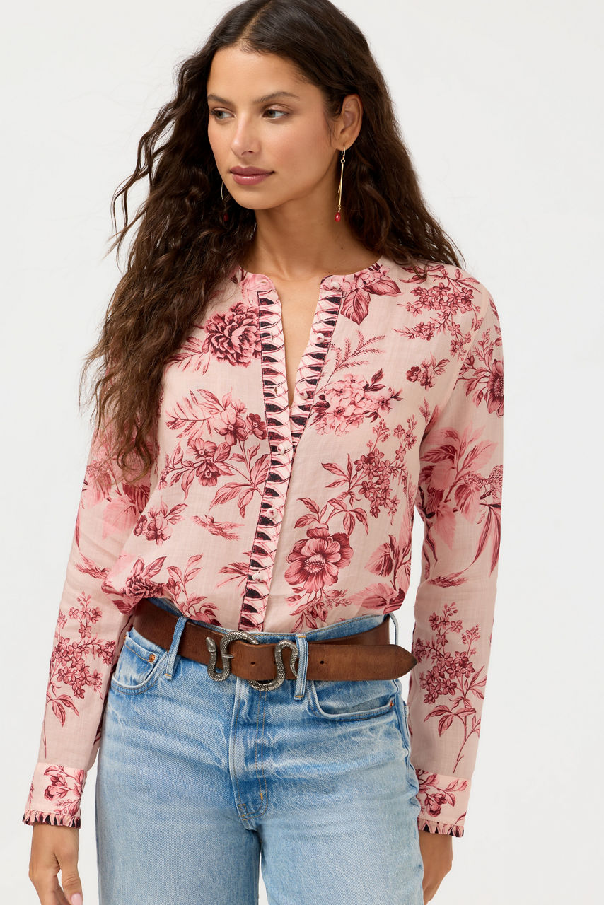 RUFFLE CUFF BLOUSE, , large image 1