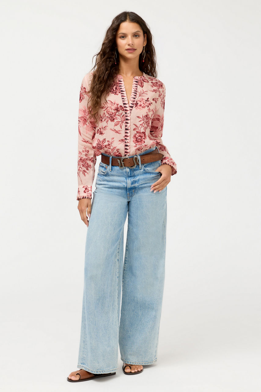 RUFFLE CUFF BLOUSE, , large image 4