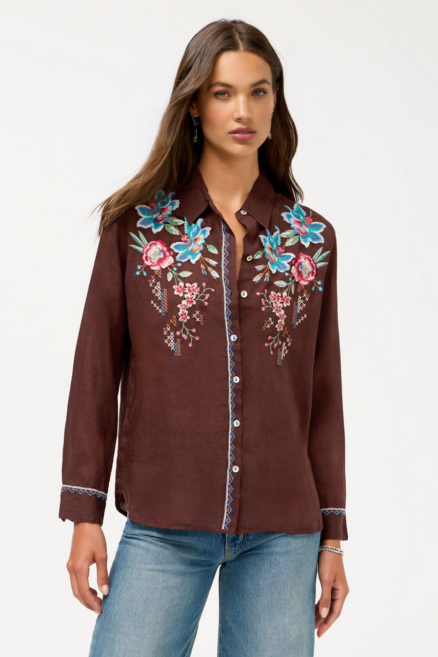 CONTRAST BINDING SHIRT, , large image 1