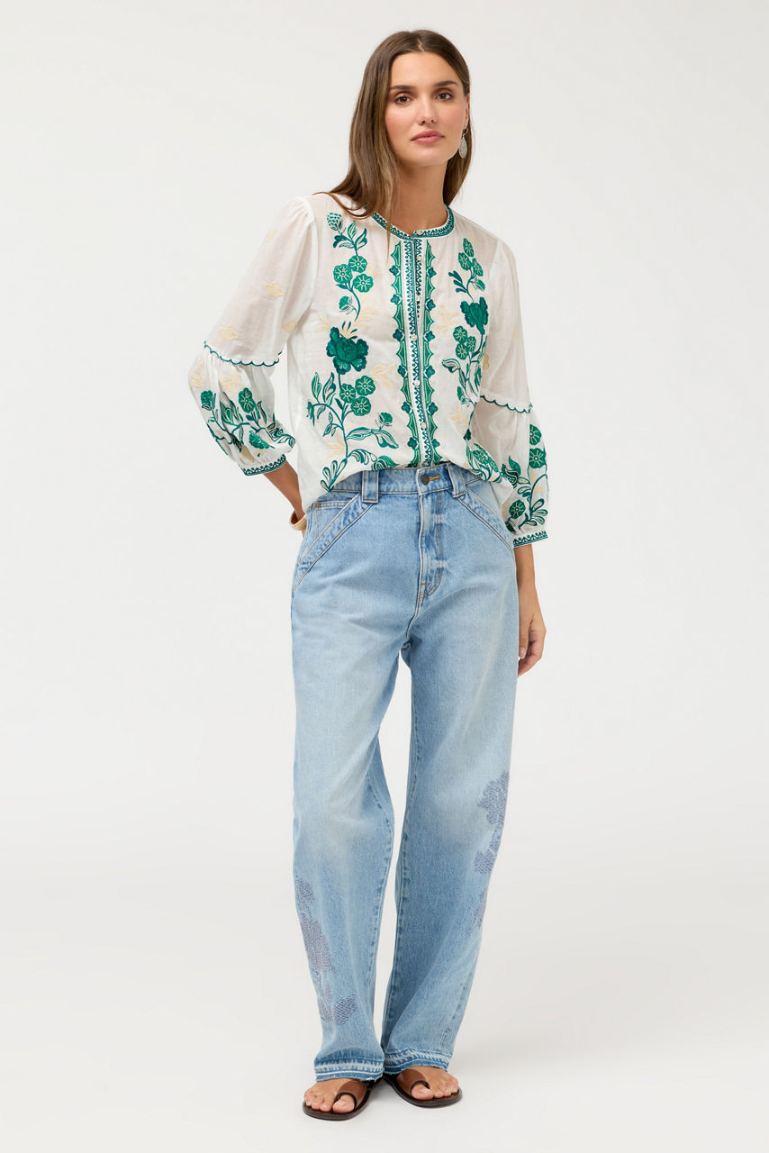 SCALLOP SLEEVE BLOUSE, , large image 2
